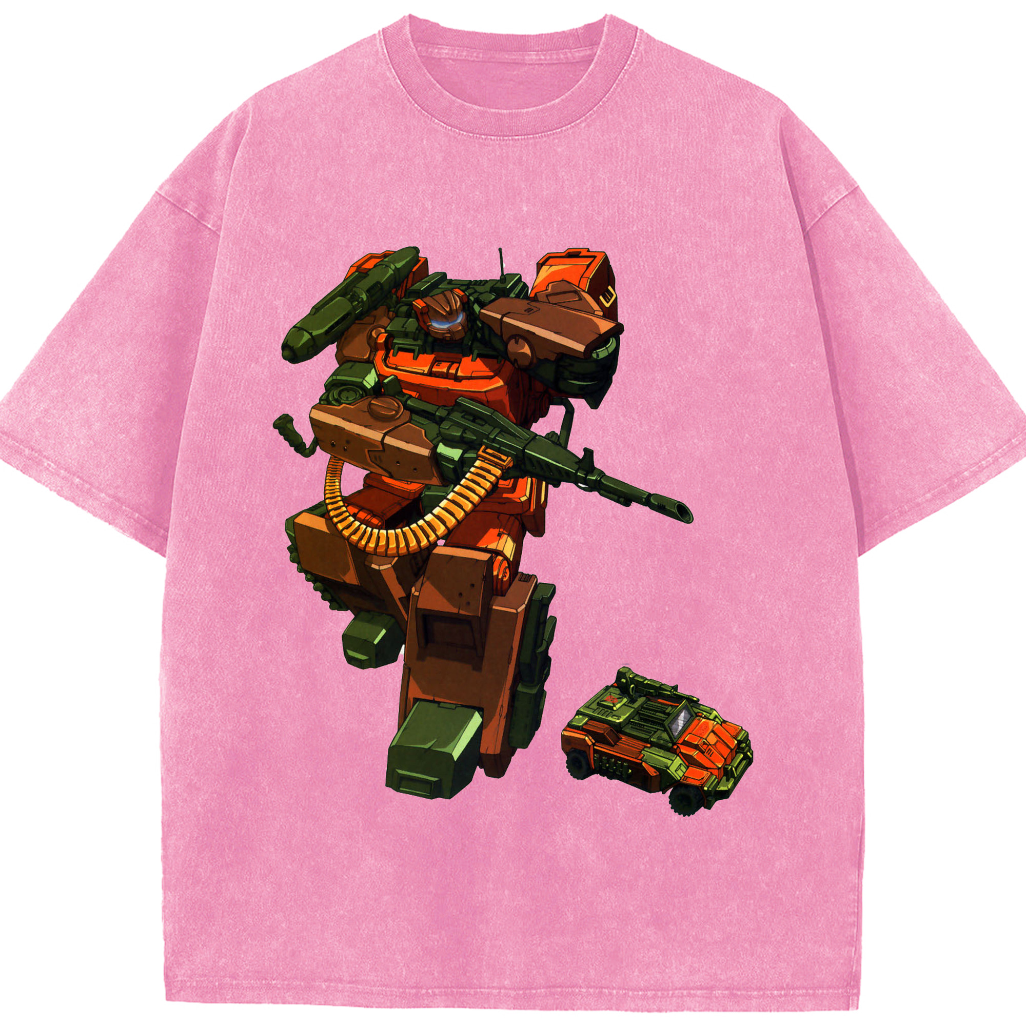 （画像用）  綿100% ヴィンテージ風 半袖Tシャツ（フロントプリント）